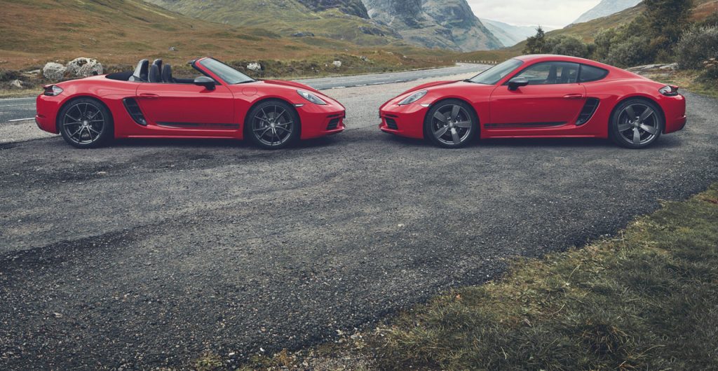 2020 Porsche 718 Boxster T and 718 Cayman T
