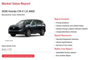 CarCostCanada - Market Value Report - Retail Price and Links